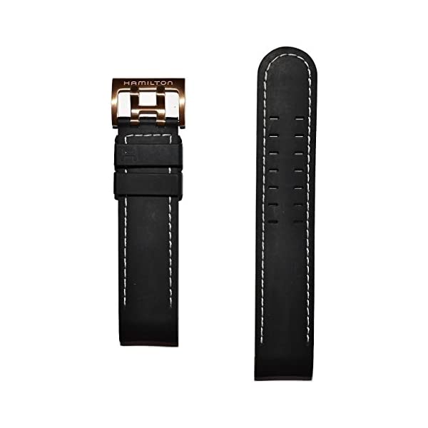 ハミルトン 腕時計 ウォッチ Hamilton H77696333 カーキ 純正バンド 交換バンド 替えバンド 交換ベルト Authentic Hamilton Khaki X-Wind 22mm Black Rubber Band Strap for Watch Model H77696333