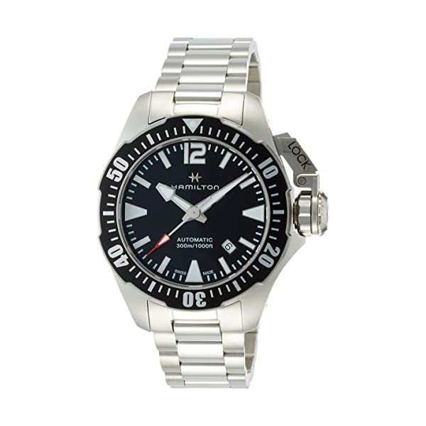 ハミルトン 腕時計 ウォッチ Hamilton H77605135 カーキ ネイビー オートマチック 自動巻き メンズ 男性用 Hamilton Khaki Navy Frogman Automatic Black Dial Mens Watch H77605135
