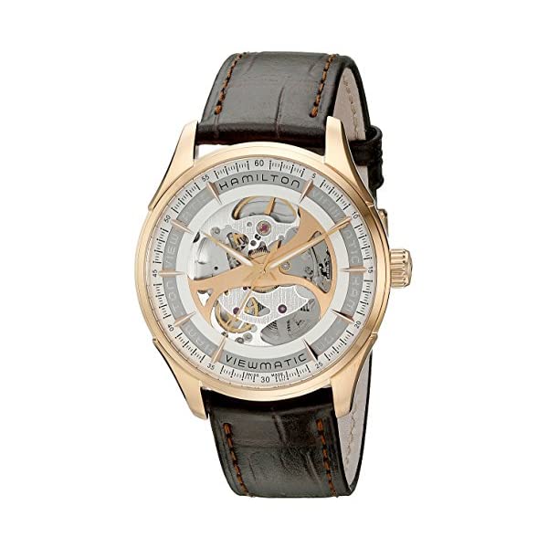 ϥߥȥ ӻ å Hamilton H42545551 㥺ޥ ȥޥå ư ʥ   Hamilton Men's H42545551 Jazzmaster Analog Display Automatic Self Wind Brown Watch