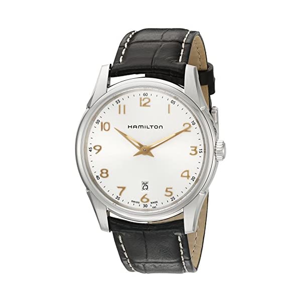 ϥߥȥ ӻ å Hamilton H38511513 㥺ޥ    Hamilton Men's 'Jazzmaster' Quartz Stainless Steel and Leather Watch, Color:Brown (Model: H38511513)