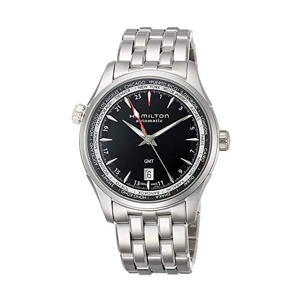 ハミルトン 腕時計 ウォッチ Hamilton H32695131 ジャズマスター メンズ 男性用 Hamilton Jazzmaster Black Dial GMT Stainless Steel Mens Watch H32695131