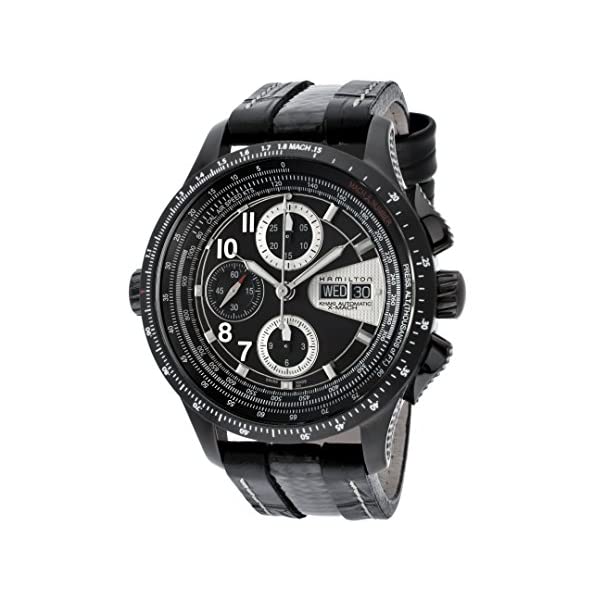 ハミルトン 腕時計 ウォッチ Hamilton H76686735 カーキ オートマチック 自動巻き クロノグラフ メンズ 男性用 Hamilton H76686735 Men's Khaki X-Mach Automatic Chronograph Black Dial Black Leather Watch