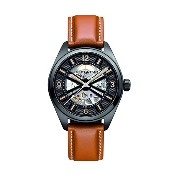 ハミルトン 腕時計 ウォッチ Hamilton H72585535 カーキ オートマチック 自動巻き メンズ 男性用 Hamilton H72585535 Khaki Black Dial Automatic Brown Leather Men's Watch