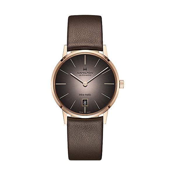 ハミルトン 腕時計 ウォッチ Hamilton H38465501 メンズ 男性用 Hamilton H38465501 Intra-Matic Auto Men's Watch Brown Leather/Rose Gold