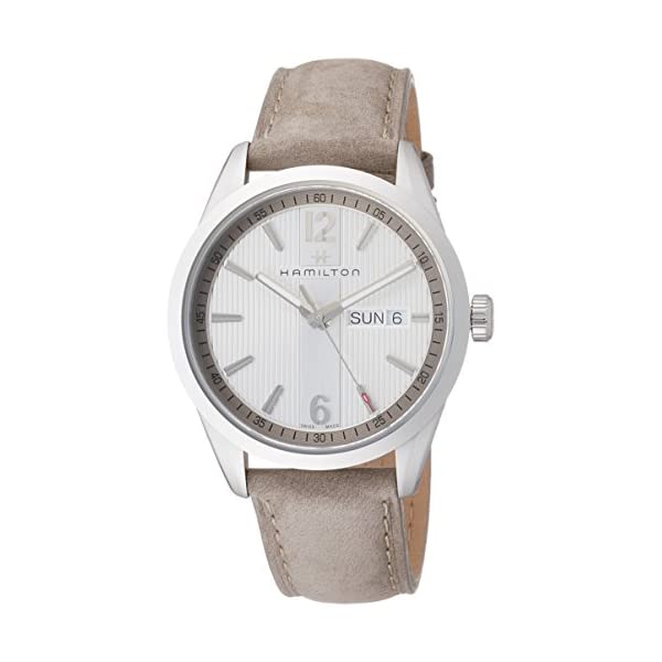 ハミルトン 腕時計 ウォッチ Hamilton H43311915 メンズ 男性用 Hamilton Broadway Silver Dial Grey Leather Mens Watch H43311915