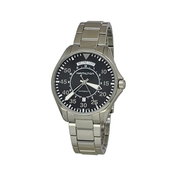 ハミルトン 腕時計 ウォッチ Hamilton H64615135 カーキ パイロット メンズ 男性用 Hamilton Men's Khaki Pilot Day Date - H64615135 Black One Size