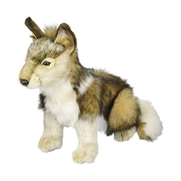 nT IIJ~ T q ʂ Hansa Seated Wolf Cub Plush