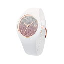 ACXEHb` rv IceWatch fB[X p Ice-Watch - ICE lo White Pink - Women's Wristwatch with Silicon Strap - 013427 (Small)