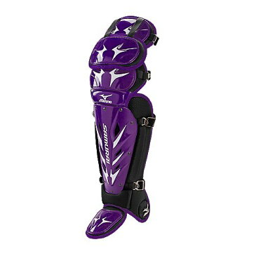 USAミズノ 最新仕様 サムライG3 硬式用 キャッチャーレガーズ パープル/ブラック Mizuno Samurai G3 15.5-Inch Shin Guards (Purple/Black)