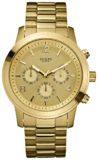 GuessLadiesGoldPlatedChronographBraceletWatch