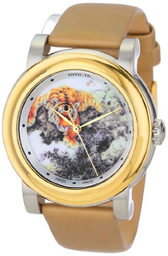 インヴィクタ インビクタ 腕時計 レディース 時計 Invicta Women's 12133 Angel Beige with Tiger Image Dial Tan Leather Watch インヴィクタ インビクタ 腕時計 レディース 時計 Invicta Women's 12133 Angel Beige with Tiger Image Dial Tan Leather Watch