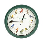 掛け時計 鳥 小鳥 野鳥 鳴き声 インテリア 8インチ Mark Feldstein & Associates Audubon Singing Bird Clock, 8"