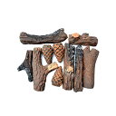 Z~bNEbhO vJ d gF Stanbroil Fireplace 10 Piece Set of Ceramic Wood Logs for All Types of Ventless, Gel, Ethanol, Electric,Gas Inserts, Propane, Indoor or Outdoor Fireplaces & Fire Pits