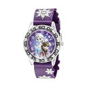 fBYj[ AiƐ̏ LbYrv Disney Kids' W002431 Frozen Anna & Elsa Time Teacher Analog Display Analog Quartz Purple Watch