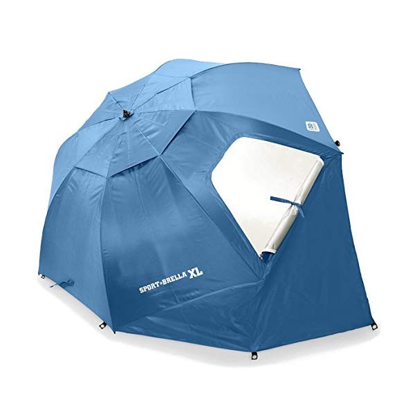 スポーツブレラ アンブレラ型ポータブルシェルター ブルー 日よけ レジャー アウトドア スポーツ観戦 Sport-Brella XL Vented SPF 50+ Sun and Rain Canopy Umbrella for Beach and Sports Events (9-Foot) blue