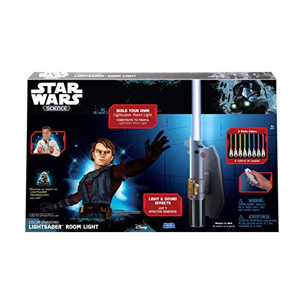 スターウォーズ ライトセイバー ルームライト マルチカラー 8色 効果音 サウンド Star Wars Science Multicolor Lightsaber Room Light - Uncle Milton