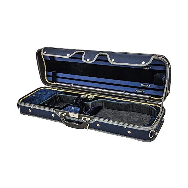 スカイ バイオリン オブロング ケース ヴァイオリン ウッド 湿度計 (ブルー) Sky Violin Oblong Case VNCW07 Solid Wood with Hygrometers Blue/Blue