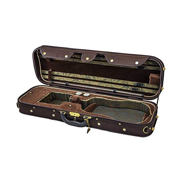 スカイ バイオリン オブロング ケース ヴァイオリン ウッド 湿度計 (コーヒー/ブラウン) Sky Violin Oblong Case VNCW06 Solid Wood with Hygrometers Coffee/Brown