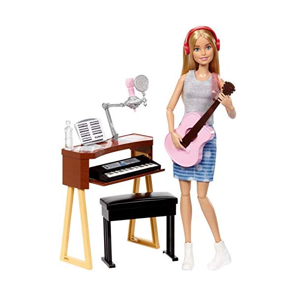 バービー ミュージシャン 音楽 ギター プレイセットフィギュア 人形 ドール 着せ替え Barbie Musician Doll & Playset