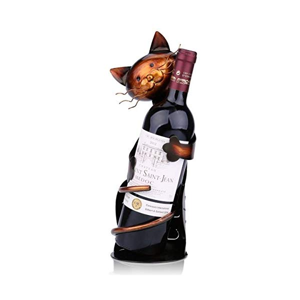 ワインホルダー 海外輸入品 Tooarts Cat Shaped Wine Holder Wine Rack shelf Metal Sculpture Practical Home decoration Crafts