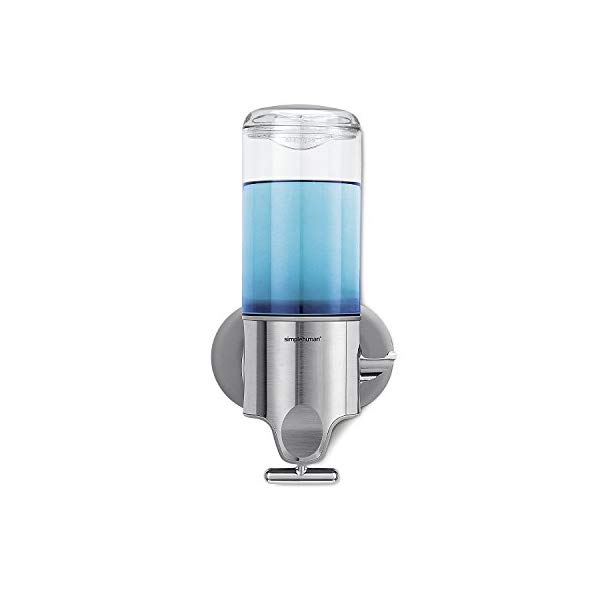 シンプルヒューマン ディスペンサー シングル シャンプー simplehuman Wall Mount Pumps, Single 15 fl. oz. Shampoo & Soap Dispenser, Stainless Steel