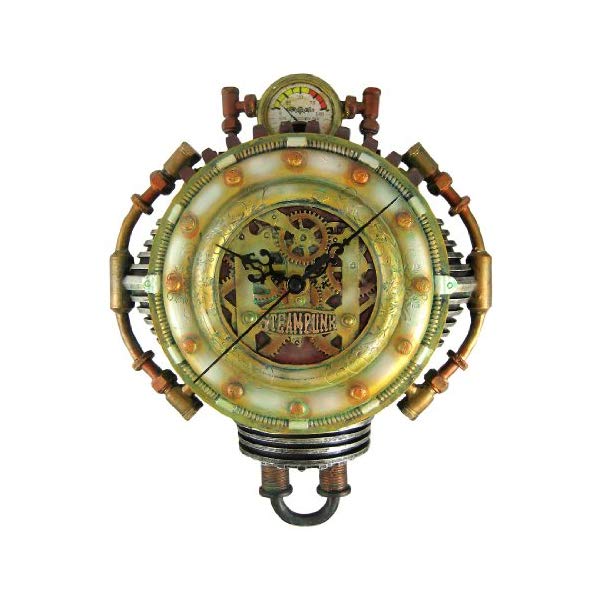 メーカー Pacific Giftware 商品名 Cool 3-D Steampunk Wall Clock Steam Punk Sci-Fi パッケージサイズ(cm) 22.9 × 12.7 × 27.9 重量(g) 1633 詳細 ・Measures 10 inches ・Highly detailed ・As seen in Rush "Clockwork Angels" album art ・Colonel J. Fizziwigs Steampunk Collection ■海外より直輸入品となりますので、外箱に小傷・破れ等がある場合がございます。 　本体には影響ございませんので、予めご容赦ください。 ■携帯からの注文の際【納期目安】が表示されない場合もございます。 　納期の表示が確認出来ない商品に関しましては、お手数ですが、PCページより【納期目安】の確認をお願いします。 　また、携帯からのご注文のお客様は携帯電話の受信設定（フィルター）を必ずご確認下さいますようお願いいたします。