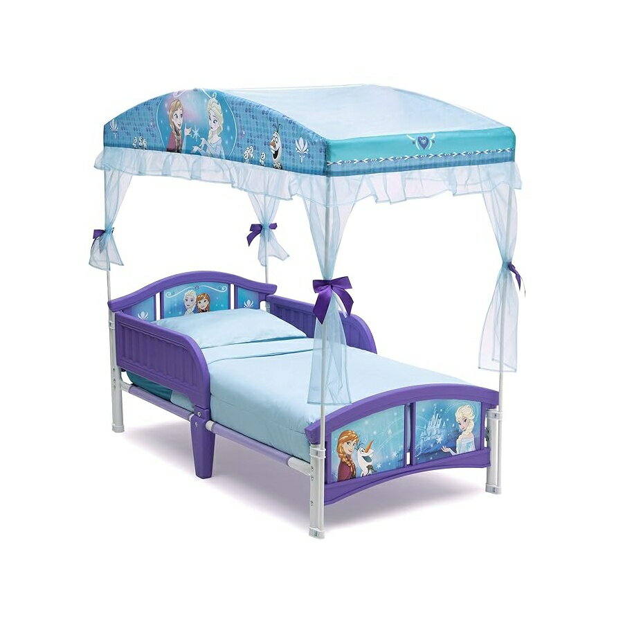 デルタ チルドレン キャノピー 幼児用ベッド、ディズニー アナと雪の女王 Delta Children Canopy Toddler Bed, Disney Frozen