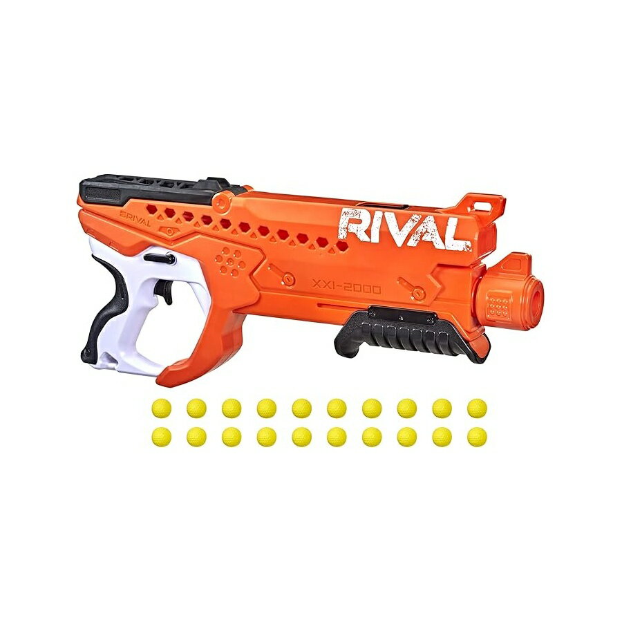 ナーフ ライバル カーブ ショット - ヘリックス XXI-2000 ブラスター - ラウンドを発射して左、右、下にカーブさせるか、ストレートに発射 - ライバル ラウンド 20 発 Nerf Rival Curve Shot - Helix XXI-2000 Blaster - Fire Rounds to Curve Left, Right, Downward or