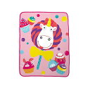 フラッフィ ユニコーン ブランケット クッション タオルケット (約117cm×約152cm) 子供 キッズ グッズ Franco Kids Bedding Super Soft Plush Throw, 46” x 60”, Fluffy Unicorn