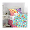 フラッフィ ユニコーン 寝具セット 3ピース ベッドカバー ふとんカバー 枕カバー ピローケース グッズ Franco Kids Bedding Super Soft Microfiber Sheet Set, 3 Piece Twin Size, Fluffy Unicorn