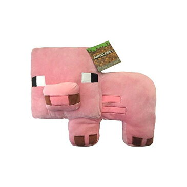 マインクラフト ピッグ 豚 ぬいぐるみ クッション ピロー まくら 抱き枕 グッズ おもちゃ Mojang Minecraft Plush Stuffed Pig Pillow Buddy - Kids Super Soft Polyester Microfiber, 16 inch (Official Product)
