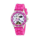 ~j[ rv LbY EHb` qp fBYj[ ̎q Minnie Mouse Kids' Analog Watch with Silver-Tone Casing, Pink Bezel, Pink Strap - Official Minnie Mouse Character on The Dial, Time-Teacher Watch, Safe for Children - Model: MN1157