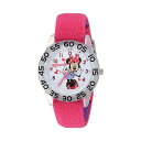 ミニー 腕時計 キッズ ウォッチ 子供用 ディズニー 女の子 Disney Girls Minnie Mouse Analog-Quartz Watch with Nylon Strap, Pink, 16 (Model: W002159)