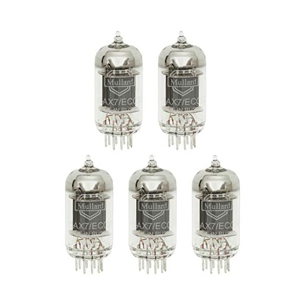 顼 Mullard   ١  ľ͢ New Gain Matched Quintet (5) Mullard Reissue 12AX7 LONG Plate Vacuum Tubes