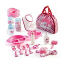 xr[h[ Ԃl` ւ ܂܂ Prextex 18 Piece My First Baby Dollccessories in Zippered Carrying Case - Dolleeding Toys, Fashion and Bath Accessory Set for Babies and Toddlers