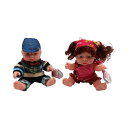 ベビードール 赤ちゃん人形 着せ替え おままごと 2 Pack Realistic 10” Twin Baby Dolls Boys and Girls, Toddler Girl Toy, Brushable Hair, Accessories, Vinyl Body, Cute Outfits, Washable, Great for Pretend Play, Birthday Gift for Children (Dollet #2)