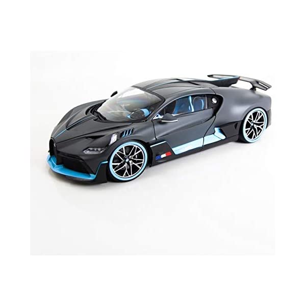 ブガッティ ディーヴォ ブラーゴ モデルカー ダイキャスト 模型 ミニカー グッズ 納車祝い プレゼント インテリア スーパーカー Bugatti Divo Matt Gray with Blue Accents 1/18 Diecast Model Car by Bburago 11045