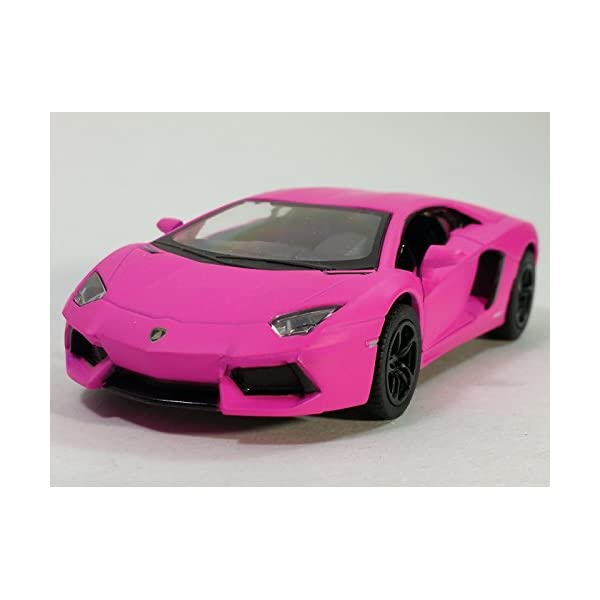 ランボルギーニ アヴェンタドール LP700-5 ピンクモデルカー ダイキャスト 模型 ミニカー グッズ 納車祝い プレゼント インテリア スーパーカー Kinsmart Lamborghini Aventador LP700-4, Hot Pink 5370D - 1/38 Scale Diecast Model Toy Car, but NO Box