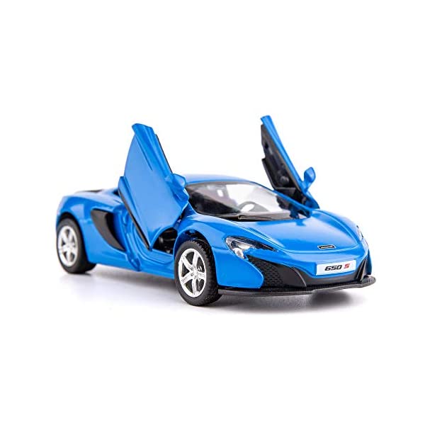 マクラーレン 650S モデルカー ダイキャスト 模型 ミニカー グッズ 納車祝い プレゼント インテリア スーパーカー TGRCM-CZ 1/36 Scale S650 Casting Car Model, Zinc Alloy Toy Car for Kids, Pull Back Vehicles Toy Car for Toddlers Kids Boys Girls Gift (Blue)