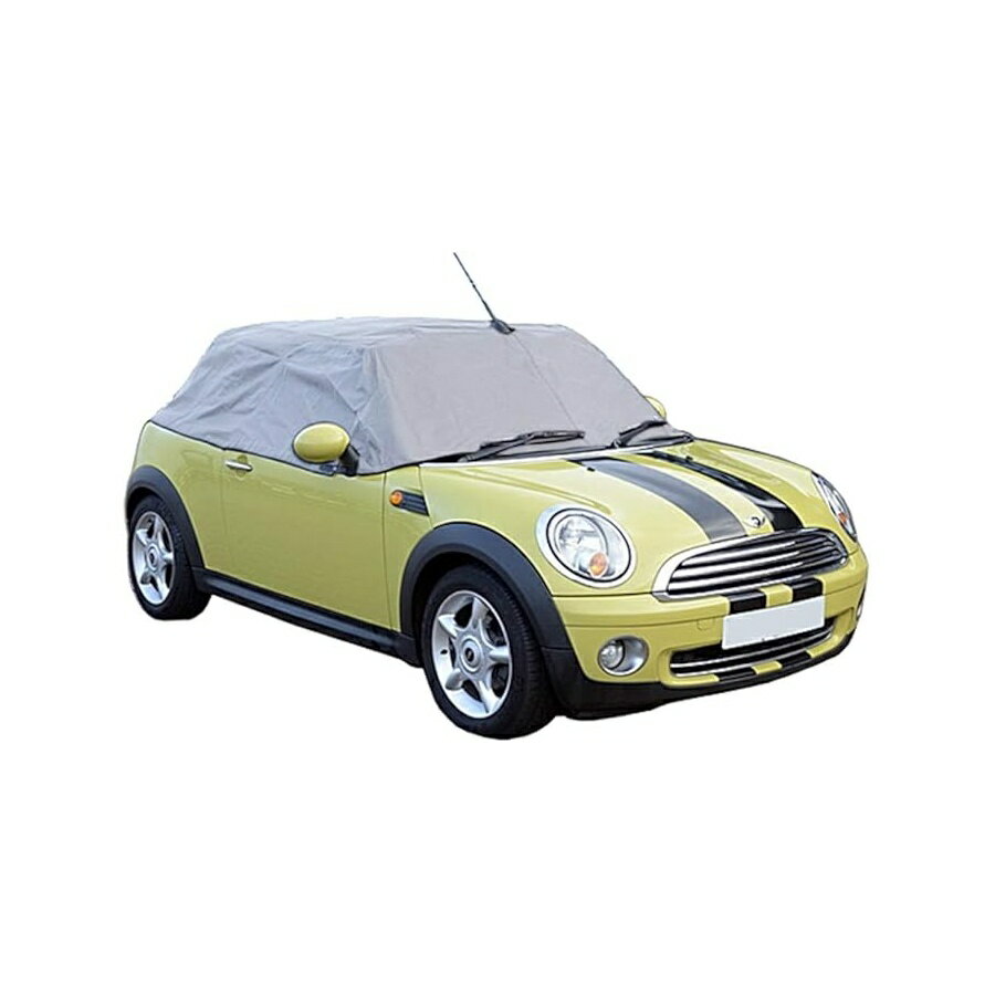BMW MINI ミニ カブリオ コンバーチブル R52 R57 F57 (2004年以降) 専用設計 ソフト トップ ルーフ プロテクター ハーフ カバー 防水 雨 雪 汚れ 保護 収納バッグ付 日焼け対策 経年劣化対策 屋外駐車場対策 BMW Mini Cabrio Convertible Half Cover