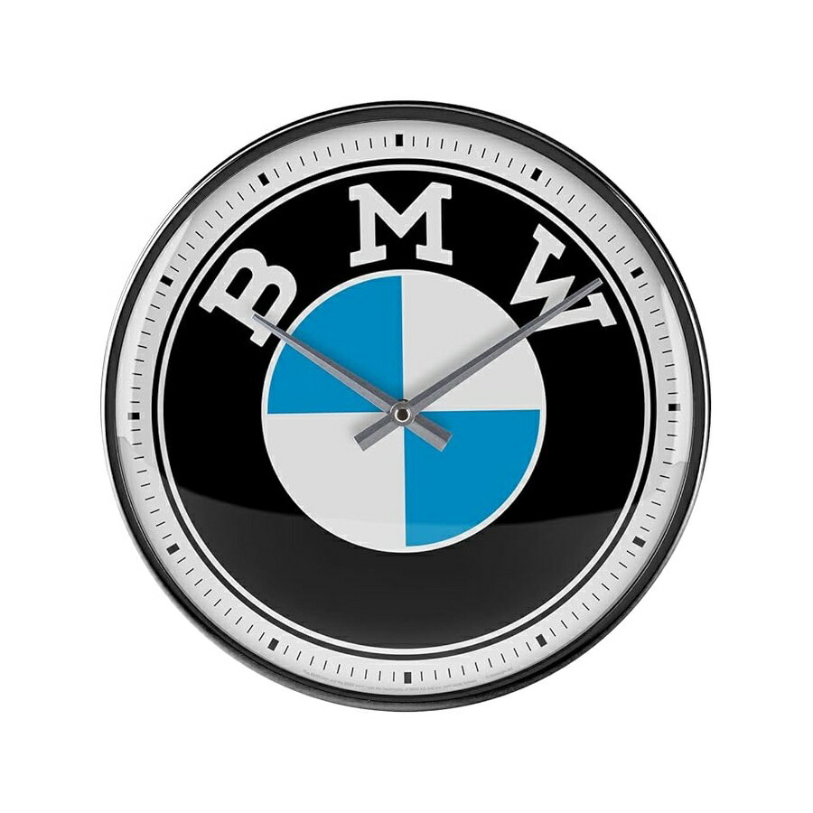 Rakuten - BMW ロゴ 掛け時計 公式ライセンス製品 (OLP) 12.2 インチ レトロ カーアクセサリー ビーマー ギフト納車祝い ヴィンテージデザイン ガレージアクセサリー プレゼント ギフト Nostalgic-Art Retro Wall Clock, 12.2
