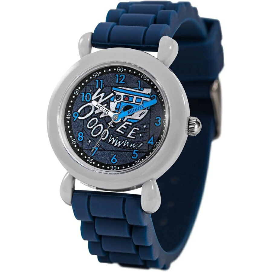 Watches - スターウォーズ キッズ 腕時計 R2-D2 プラスチック タイム ティーチャー アナログ クォーツ シリコーン ストラップ ウォッチ Star Wars The Mandalorian Kids' Plastic Time Teacher Analog Quartz Silicone Strap Watch
