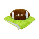 ラグビーボール アメフト ブランケット セット ぬいぐるみ クッション グッズ Animal Adventure Cuddle Bundles Football Theme Super-Soft Machine Washable Blankie Plush Toy, Brown and Green, One Size