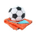 TbJ[ tbg{[ uPbg Zbg ʂ NbV ObY Animal Adventure | Cuddle Bundles | Soccer Theme | Super-Soft Machine Washable Blankie & Plush Toy, Blue and Orange, One Size