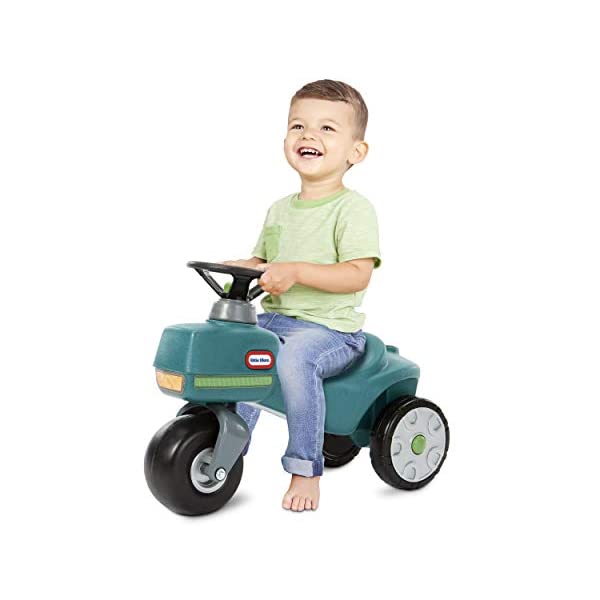リトルタイクス 三輪車 トラック トラクター デザイン 乗用玩具 足けり 乗り物 ライドオン 子供用 キッズ 車 屋内 屋外 外遊び おうち時間 誕生日プレゼント Little Tikes Go Green! Ride-On Tractor for Kids 1.5 to 3 Years | Recycled Plastic