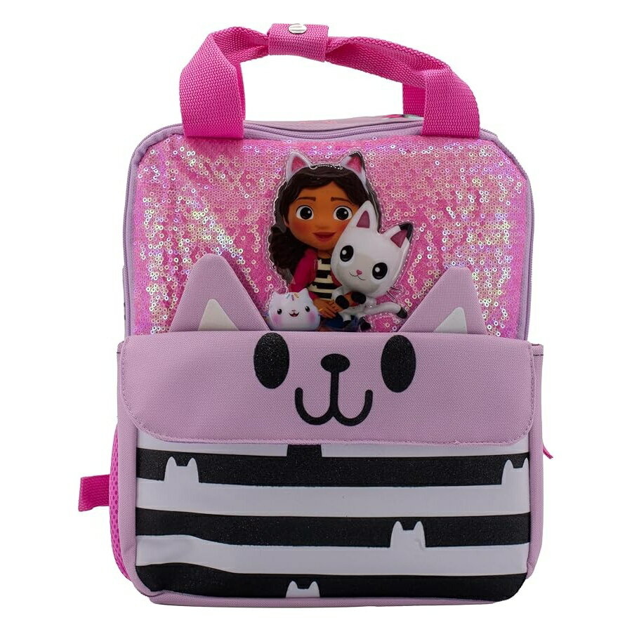 他の 人気商品 はこちら AI ACCESSORY INNOVATIONS Gabby’s Doll House 12” Mini Backpack for girls, Flip Sequin School Bag for Preschool, Pandy Paws Flap Pocket w/3D EarsAI ACCESSORY INNOVATIONS ギャビーのドールハウス 女の子用12インチミニバックパック、就学前用フリップスパンコールスクールバッグ、3D耳付きパンディ足フラップポケット発送までの目安5〜15日　営業日以内に発送※12月、連休等は物流が混雑し、遅延する場合がございます。予めご了承ください。 商　品　情　報 メーカー 商品名（英語） AI ACCESSORY INNOVATIONS Gabby’s Doll House 12” Mini Backpack for girls, Flip Sequin School Bag for Preschool, Pandy Paws Flap Pocket w/3D Ears 商品名（翻訳） AI ACCESSORY INNOVATIONS ギャビーのドールハウス 女の子用12インチミニバックパック、就学前用フリップスパンコールスクールバッグ、3D耳付きパンディ足フラップポケット 商品詳細 ・ギャビーのドールハウス バックパック: ギャビーと彼女の最高のぬいぐるみの友達、パンディ ポーズの次の素晴らしい冒険に、自分だけのギャビー 12 インチ スパンコール ミニ バックパックで参加しましょう。・デザイン: このバックパックには、フロント トップ パネルにギャビー、パンディ ポーズ、ケーキの PCV ヒートシールされたキャラクター パッチが付いています。ジッパー開閉のメイン コンパートメントと追加の収納用の 2 つのサイド メッシュ ポケットが付いています。フロントのフラップ ポケットには 3D 猫耳が付いています。 ・完璧なサイズ: この女の子用ミニバックパック財布は、パッド入りの背面とパッド入りの調節可能なストラップで軽量で快適になるように設計されており、サイズは 12 インチ x 10 インチ x 4 インチです。・耐久性のある素材: 軽量のミニスクールバッグは、300D ポリエステル、ポリエステルスパンコール素材、PVC、フォームメッシュで作られており、パフォーマンスと安全性が長持ちします。学年を終えるのに十分な耐久性があり、小さな学用品や画材、または機内持ち込み旅行用品を入れるのに最適です。・素晴らしい贈り物: 一年中いつでも素晴らしい贈り物です。このバックパック セットはギャビー ファンの必需品です。学校、遊びデート、お泊り、キャンプ、休暇に最適な旅行バッグになります。 ※メーカーより頂いた商品説明を翻訳しております。翻訳による差異はご了承ください。 ◆ 様々なギフトシーンにぴったりの商品を豊富に取り揃えております ◆ プレゼント　ギフト　クリスマス　母の日　父の日　記念日　誕生日　お誕生日　誕生日プレゼント　敬老の日　記念品　結婚記念日　メモリアルギフト　お祝い　出産祝い　結婚式　結婚祝い　御祝　披露宴　引き出物　引出物　ウェディングギフト　ブライダルギフト　景品　賞品　コンペ景品　ゴルフコンペ　粗品　お中元　御中元　お歳暮　御歳暮　残暑見舞い　引越し　引っ越し祝い　引越し祝い　贈答品　入園祝い　入学祝い　卒業祝い　成人式　就職祝い　昇進祝い　定年退職記念　還暦祝い　卒業記念品　内祝　お返し　お礼　御礼　お祝い返し