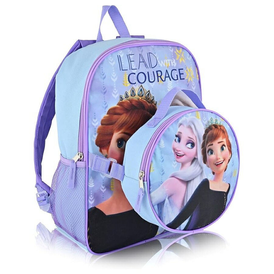 アナと雪の女王 グッズ バックパック リュック バッグ プレゼント ギフト キッズ 子供 ランチボックス付き エルサ アナ 女の子 男の子 幼児 学校 Fast Forward Disney Frozen Backpack With Lunch Box for Kids Elsa