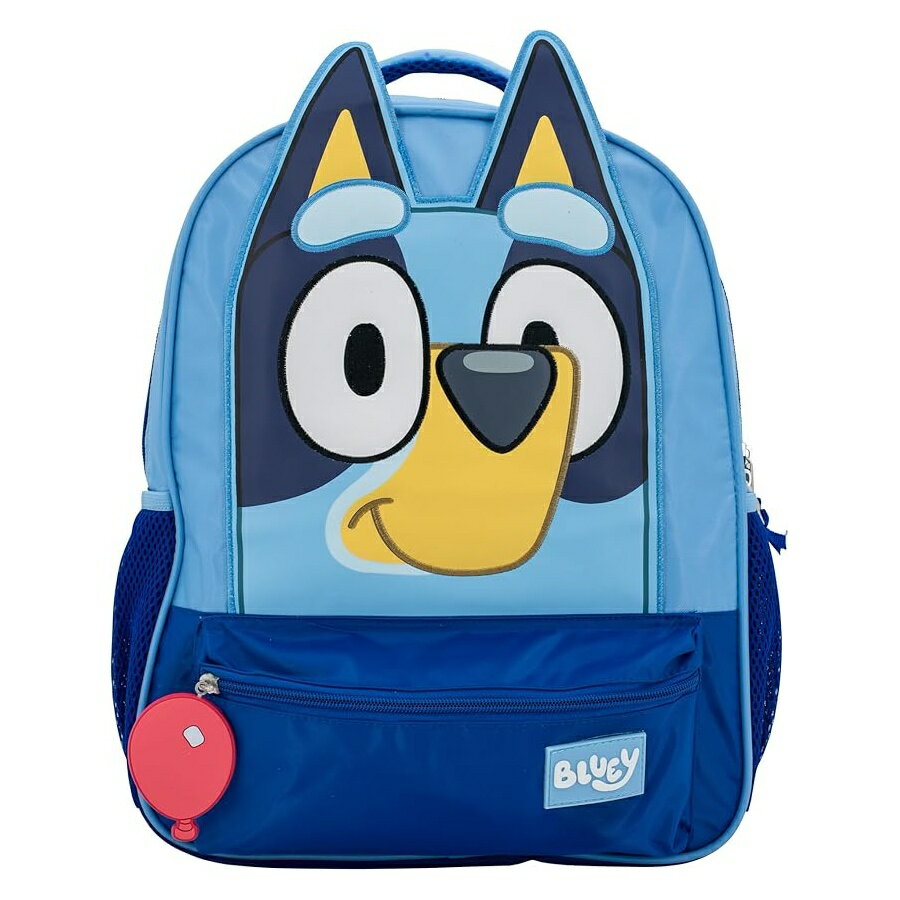 ブルーイー グッズ バックパック リュック バッグ プレゼント ギフト キッズ 3D 16インチ 通学 通園 Bluey Kids Backpack, 16 Inch School Bag with 3D Features, Blue