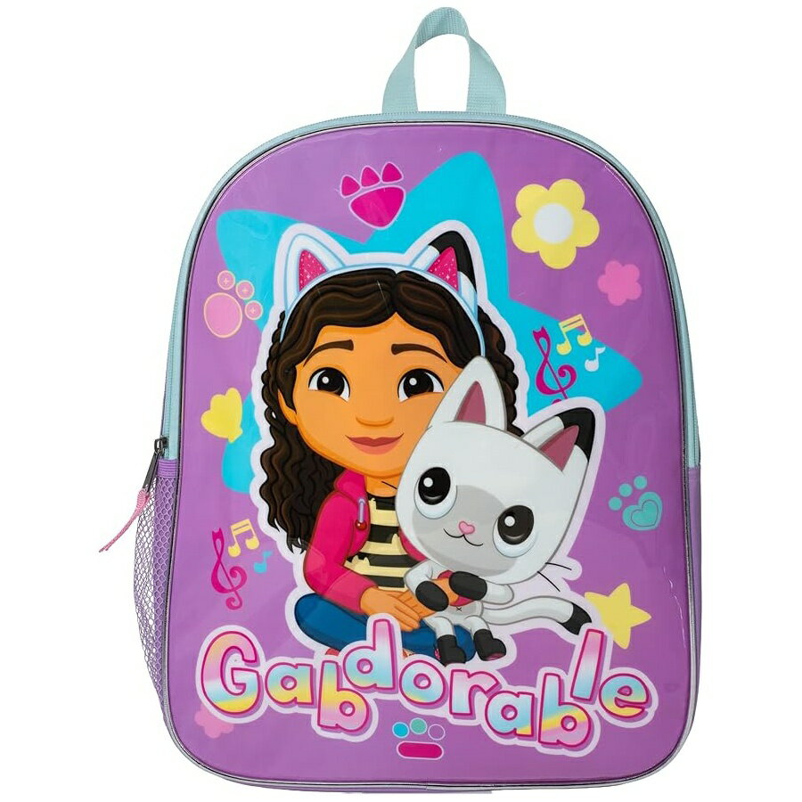 ギャビーのドールハウス グッズ バックパック リュック バッグ プレゼント ギフト キッズ 小学生 女の子 ブック パッド入り ストラップ付き パープル AI ACCESSORY INNOVATIONS Gabby's Dollhouse Kids Backpack, Elementary School Girls Book Bag