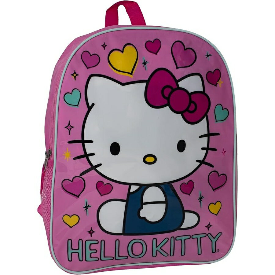 ハローキティ キティちゃん グッズ バックパック リュック バッグ プレゼント ギフト キッズ 小学生 女の子 ブック パッド入りストラップ付き ピンク AI ACCESSORY INNOVATIONS Hello Kitty Kids Backpack, Elementary School Girls Book Bag with Padded Straps, Pink